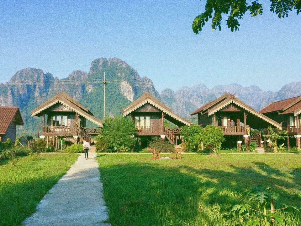 Cliff View Bungalows 방 비엥 외부 사진