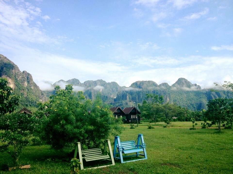 Cliff View Bungalows 방 비엥 외부 사진